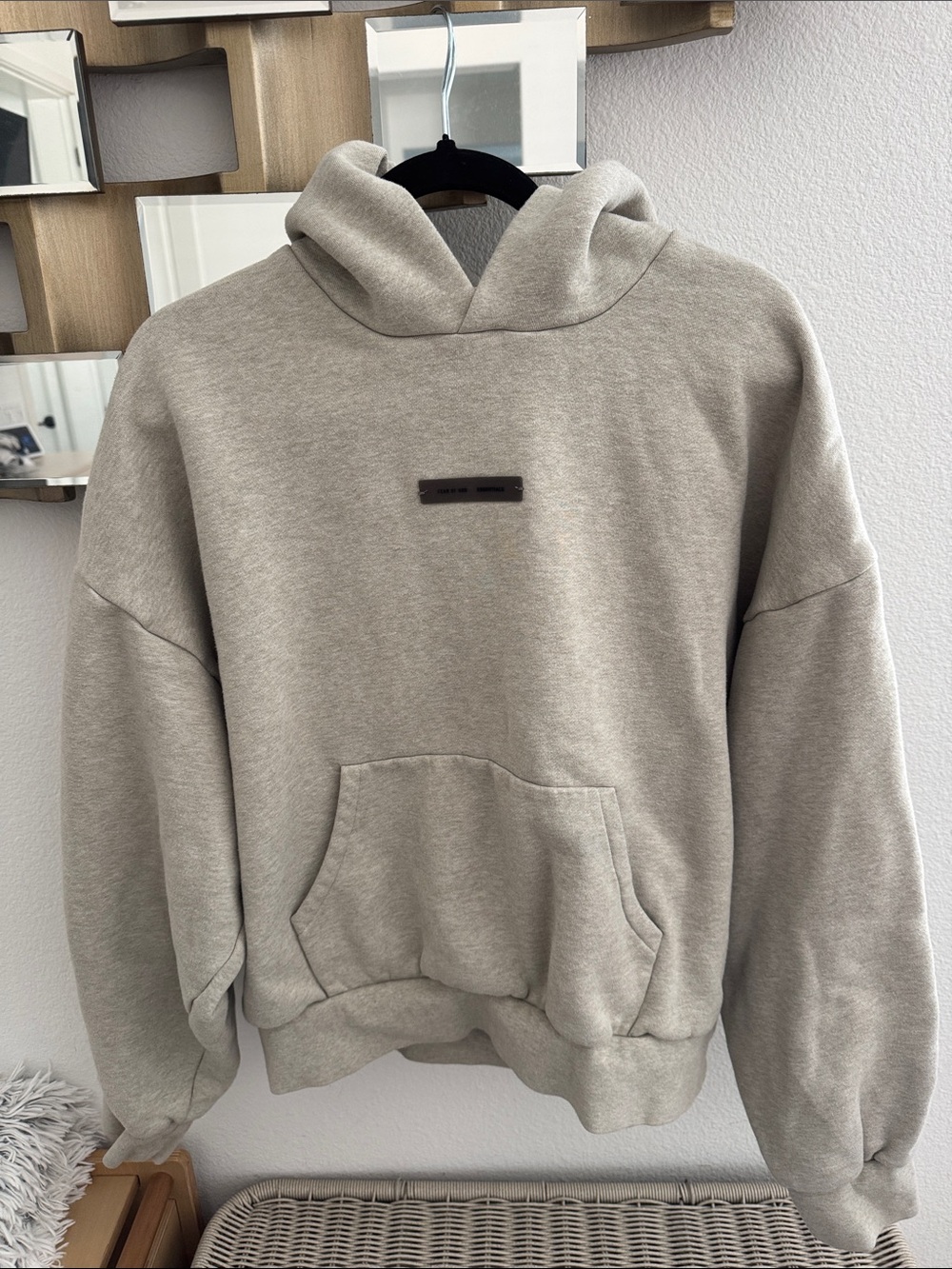 Fear of God Neutral Beige Hooded Pullover